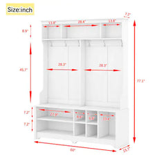 Multi Functional Entrance Clothing Rack With Shoe Rack